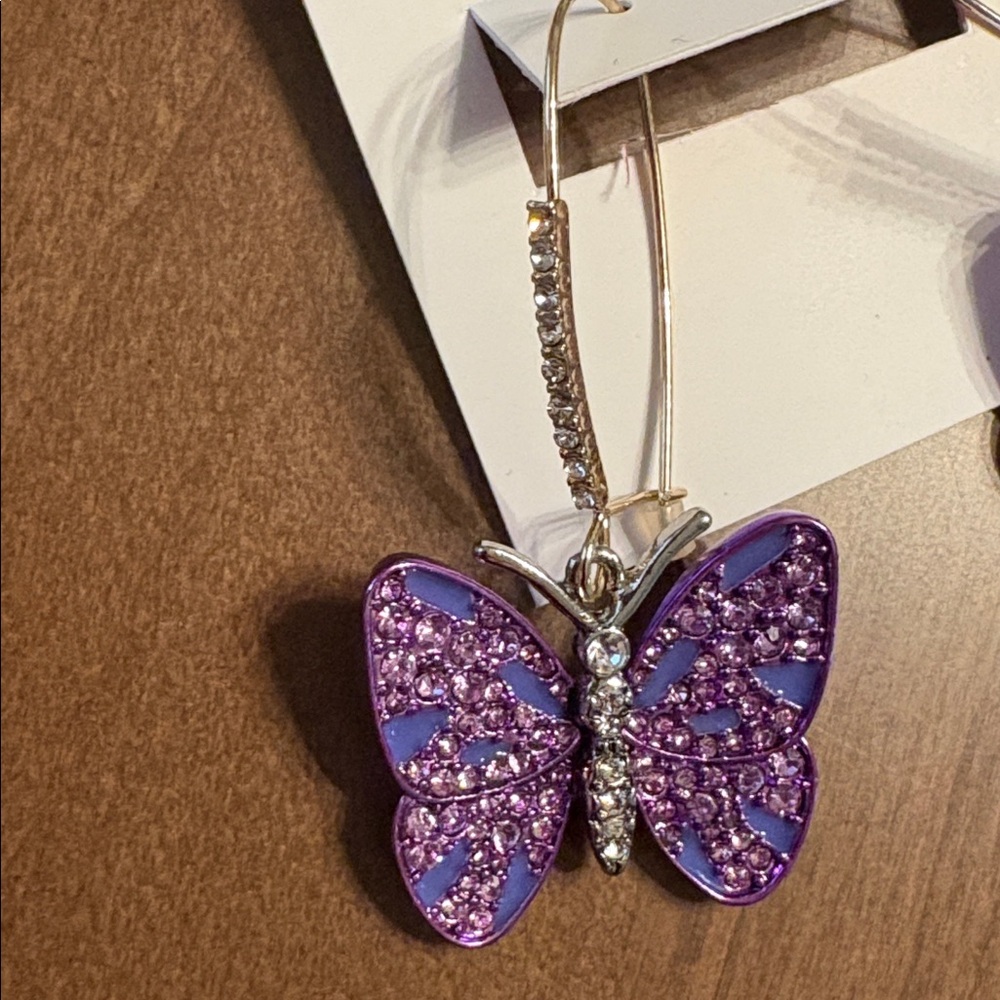 Betsey Johnson Purple Earrings - Price Now FIRM - Picture 5 of 12